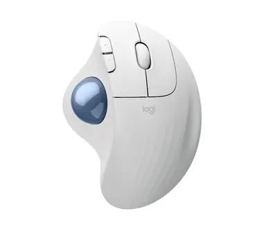 Logitech Ergo M575S Wireless Trackball - OFFWHITE+BLUE Ball