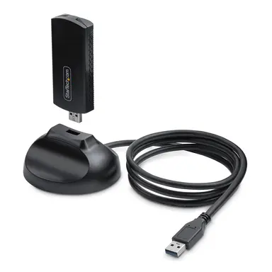 StarTech.com Wi-Fi 6E USB Adapter/Dongle, for Desktop/Laptop PC, Wireless NIC W/Foldable Ante