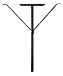 Peerless Industries Mounting Kit - Cold-Rolled Steel - Black - for Use with 1 1/2 Schedule 40