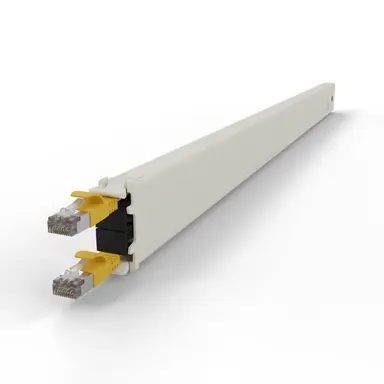 Synergy Micro Solution Patchbox.one Yellow 30RU CAT.6A Cassette the Flat CAT.6A Cable Inside the Patchb, image 8