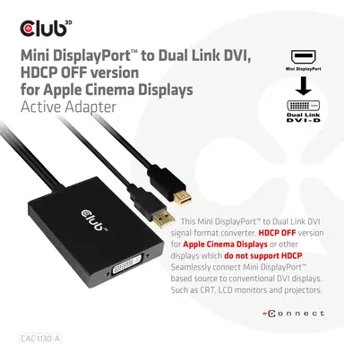 Club 3D B.V Mini DP to DVI Adapter, image 6
