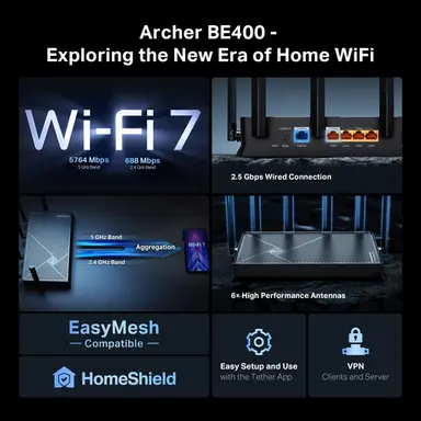 Omada Networks by TP Link BE6500 Dual-Band Wi-Fi 7 Router, image 5