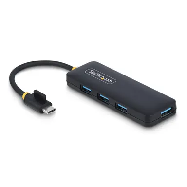 StarTech.com 4-Port USB-C Hub, 5GBPS, USB-C to 4X USB-a, Bus Powered, Small Travel Mini Hub