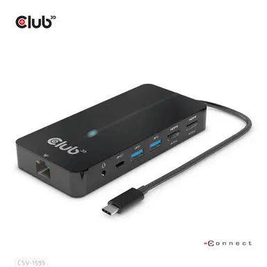 Club 3D B.V USB-C 7-IN-1 Hub with 2X HDMI 2X Usb-A 1X RJ45 1X 3.5MM Audio 1X US, image 4