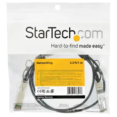 STARTECH.COM 100% Dell Emc DAC-SFP-10G-1M Compatible 1M Direct Attached Cable - 10 Gbps Passi, image 8