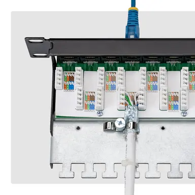 StarTech.com 24-Port 1U Shielded Cat6a Patch Panel with Metal Housing Cover and Grounding Wir, image 6