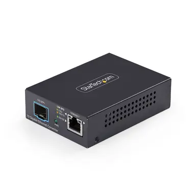 StarTech.com Convert 100M to 10GBASE-T Copper (RJ-45) to 10G Fiber Using an Open SFP+ Slot