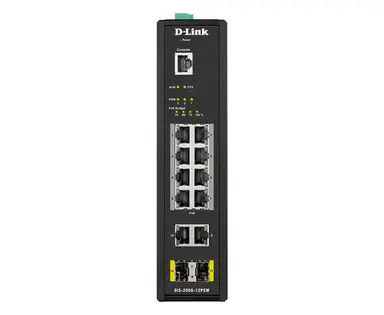 D-Link Systems 12-PORT Mngd Industrial Switch -40C to +75C. POE 240W Budget, image 4