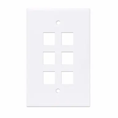 Intellinet 6-Outlet Oversized Keystone Wall Plate, image 7