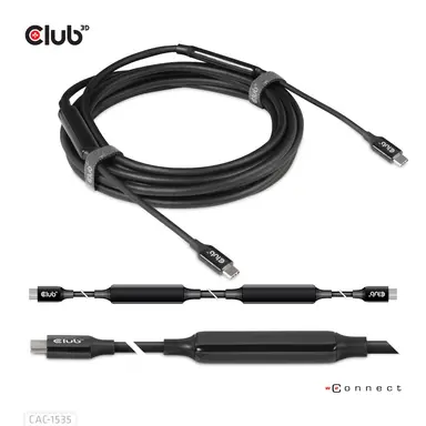 Club 3D B.V USB-C to USB-C Bi-Directional Active Cable with A Re-Timer Chipset for Enhancing, image 6