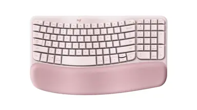 Logitech Wave Keys Wireless Ergonomic Keyboard - Rose - Universal - US, image 4
