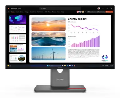 Lenovo P24Q-40, 24 Inch QHD Monitor with IPS, HDR10, LTPS Stand with Phone Slot, Variab