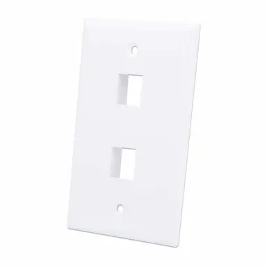 Intellinet 2-Outlet Keystone Wall Plate