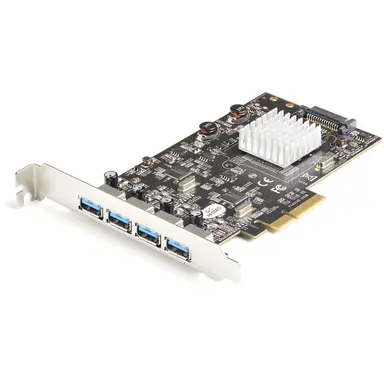 StarTech.com 4-Port USB PCIe Card with 10GBPS/PORT - USB 3.2 Gen 2 Type-a PCI Express 3.0 X4
