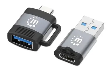 Manhattan - Strategic 2-Piece Set: USB-C to USB-a & USB-a to USB-C Adapters