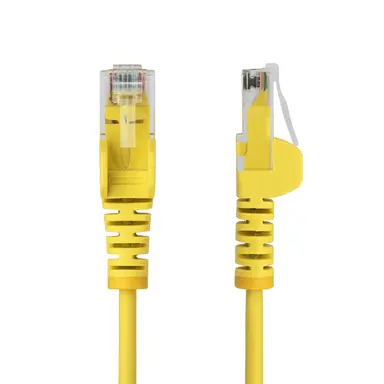 StarTech.com 1 ft Yellow Slim Cat6 Ethernet Cable, Snagless, 100W PoE, UTP, LSZH, 28AWG Bare, image 6