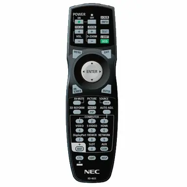Nec Display Solutions Replacement Remote Control for the NP-PX602WL-BK/PX602WL-WH/PX602UL-BK/PH602UL-W