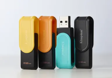 Kingston 256GB Portable USB 3.2 Gen 1 Datatraveler Exodia S (Black/Orange), image 6