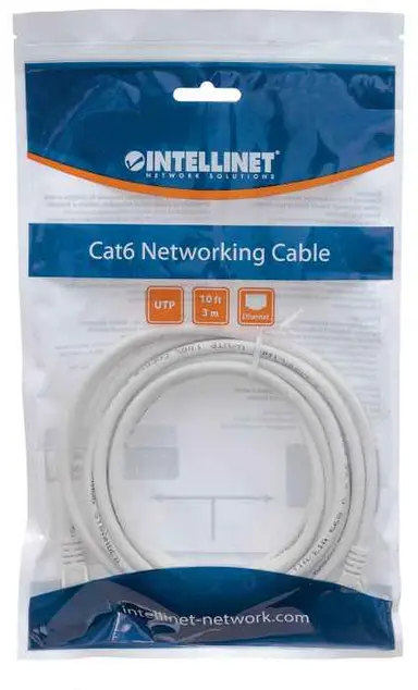 Intellinet 7 FT White Cat6 Snagless Patch Cable, image 6