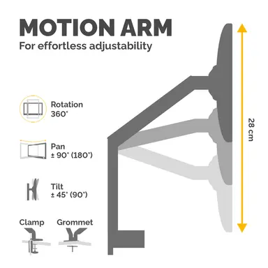 Fellowes Platinum Series Single Monitor Arm, image 7