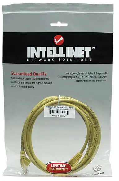 Intellinet 50 FT Yellow Cat5e Snagless Patch Cable, image 6