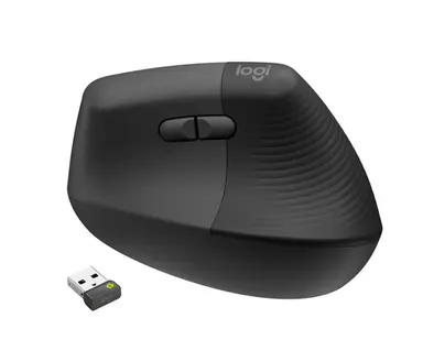 Logitech Lift Vertical Ergonomic Mouse for Business - Graphite / Black, image 4