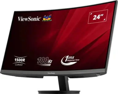 ViewSonic 24 in 1080P VA Curved Monitor with Variable Refresh Rate, HDMI, and Displayport., image 8