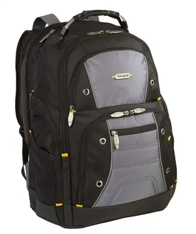 Targus 17 Drifter II Backpack, Black/Gray, Padded Laptop Compartment with Zippered Pock, image 4