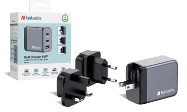 Verbatim Americas 65W 3-Port Gan Wall Charger, image 8
