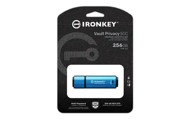 Kingston 256GB USB-C Ironkey Vault Privacy 50C AES-256 Encrypted, Fips 197, image 2