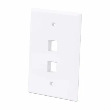 Intellinet 2-Outlet Oversized Keystone Wall Plate, image 4