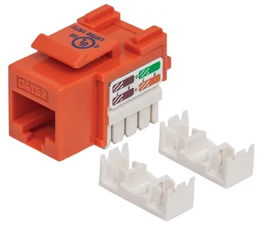 Intellinet Cat5e Orange Keystone Jack UTP