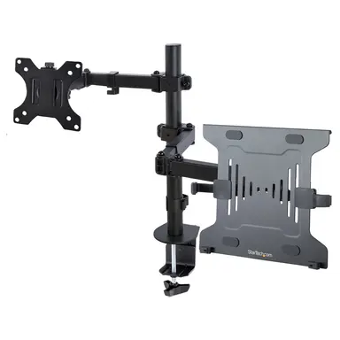 StarTech.com This Black Monitor and Laptop Mount for Desk Allows Fixing a Laptop on the VESA