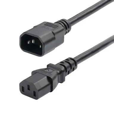 StarTech.com 2 ft (60CM) Power Extension Cord, IEC 60320 C14 to C13 PDU Power Cord, 10A 250V, image 4
