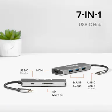 Plugable Technologies Plugable USB-C 7-in-1 Hub 4K60HZ HDMI, Universal Compatibility for Dell/Lenovo/H, image 7