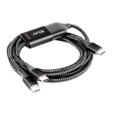 Club 3D B.V CLUB3D Is a USB-C to 2X USB-C Charging Cable (6 ft M/M). Fast Charge