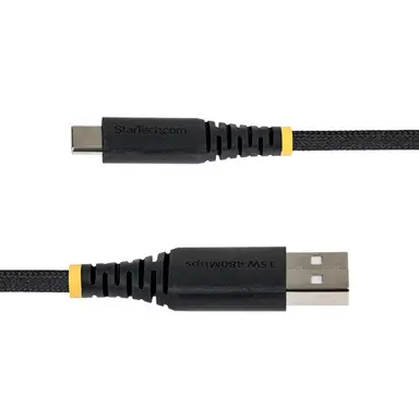 StarTech.com 3 ft (91cm) USB-a to USB-C Fast Charging Cable, 15W 3A, Dual-Layer Braided Nylon/Tpe Jacket, Durable USB-a to Type C Charger Cord, USB a to USB C Cable, image 5