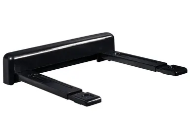 Peerless Industries Adjustable Shelf - Epoxy Plastic - Glos Black - Adjustment Knobs Allows for Easy