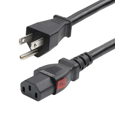StarTech.com 12 ft (3.6 m) Heavy Duty Power Cord, NEMA 5-15P to Locking C13 AC Power Cable, 15A