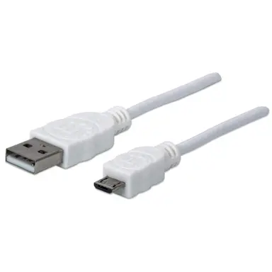 Manhattan - Strategic 3.3 FT USB 2.0 CBL Am-Micro BM WHT, image 4
