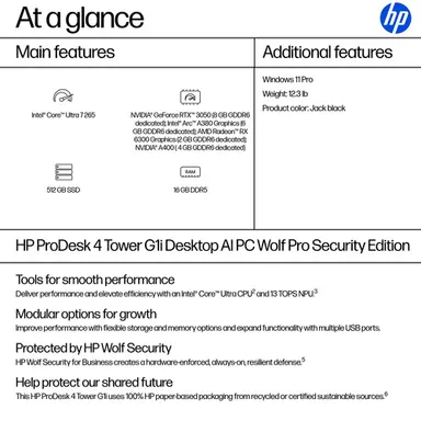 HP Sbuy HP ProDesk 4 Tower G1I U7 265 512GB 16GB, image 3