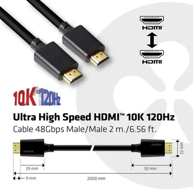 Club 3D B.V HDMI 2.1 Ultra High Speed Cable 2M/6 56F, image 8