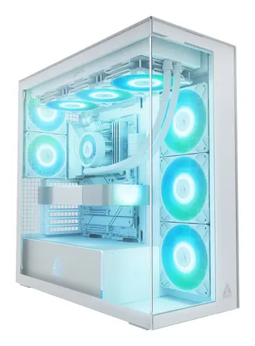 Arctic Cooling Xtender (WHITE)-PC Case-Mid Tower-Tempered Glass Panel-Included a-RGB Fans, image 4