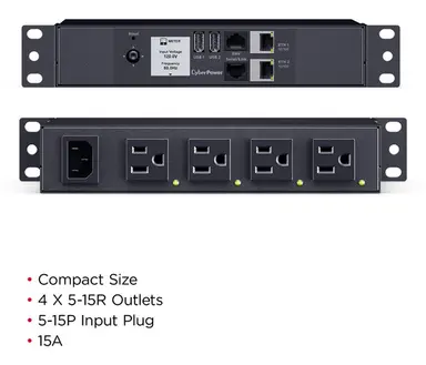 CyberPower power distribution unit (PDU) 4 AC outlet(s) 0U Black, image 6