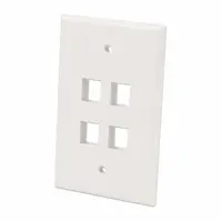 Intellinet 4-Outlet Oversized Keystone Wall Plate, image 3