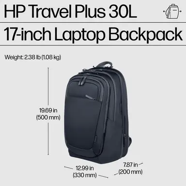 HP Travel Plus 30L 17 Laptop Backpack, image 8