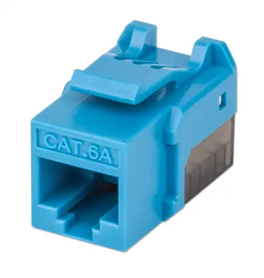 Intellinet Fastpunch Cat6a Keystone Jack UTP, Blue