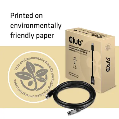 Club 3D B.V Mini DP Male to DP Female Cable Support up to 8K 60HZ, DisplayPort 1.4 1 METER/3, image 8
