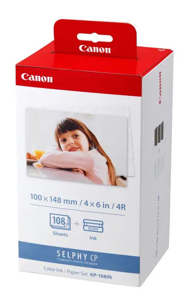 Canon USA Color Ink/Paper Set - 4 Inch X 6 Inch - Postcard Size 4FTX6FT / 108 Sheets