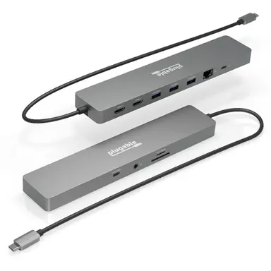 Plugable Technologies Plugable 11-in-1 USB-C Hub, 100W USB-C Pass-Through, Laptop Docking Station Dual, image 4